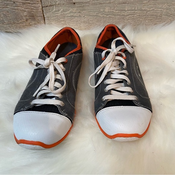 Dr. Scholl’s women’s Jamie lace up navy & orange in size 10 - Picture 2 of 12